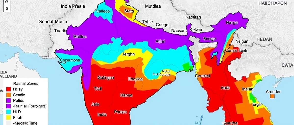 Rainfall Champion regional map showing India's agricultural zones